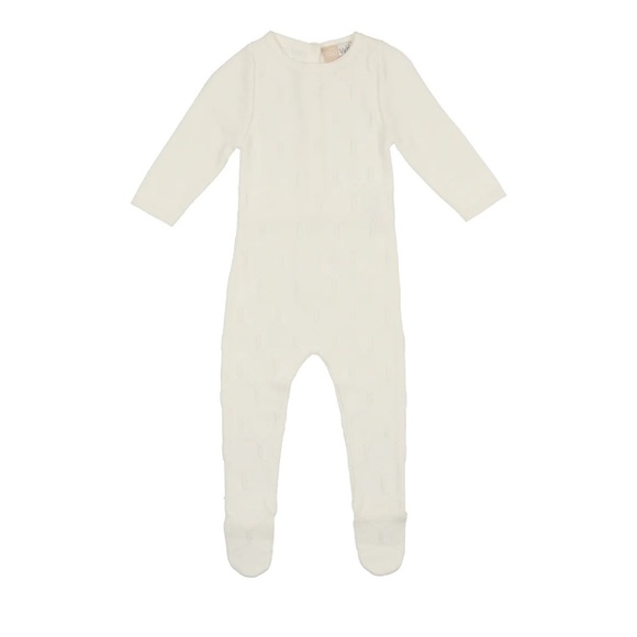NooVel Other - NWT- NooVèl Boys Honeycomb Footie, Ivory, size 9 months